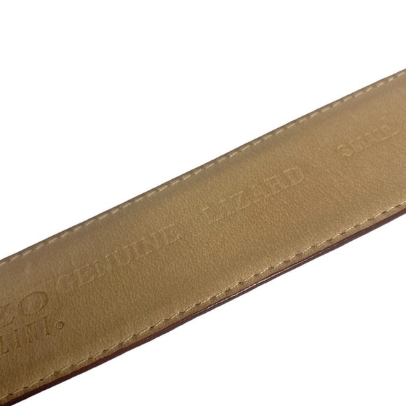 ENZO ANGIOLINI Genuine Lizard Belt Sz. Small Dark Brown 1 3/8\